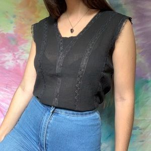 SOLD Sheer Lace Tank